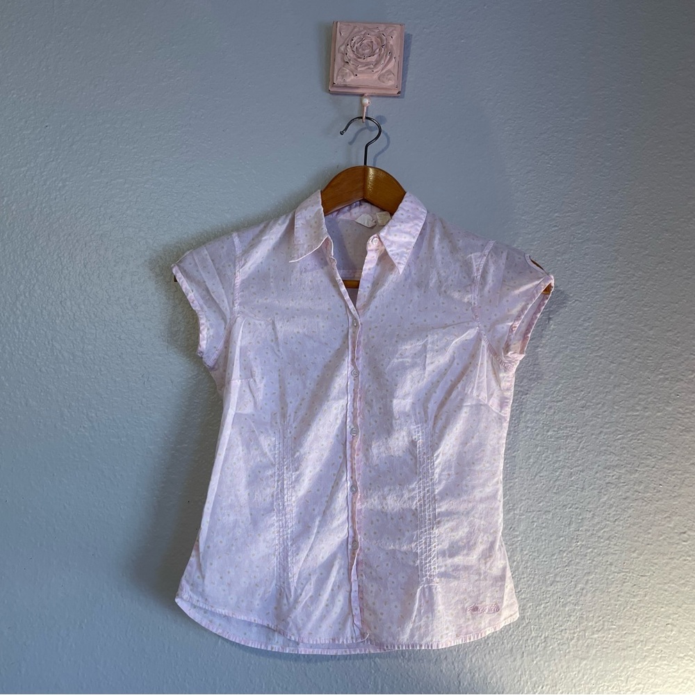 Vintage Aeropostale Short Sleeve Button-Up Blouse